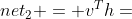 net_{2} = v^{T}h+b_{2},\hat{y}=g_{2}(net_{2})