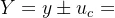 Y=y\pm u_{c}