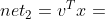 net_{2}=v^Tx+b_{2},h=sigmoid(net_{2})