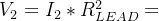 V_{2}=I_{2}*R_{LEAD}^{2}+(I_{1}+I_{2})*R_{LEAD}^{3}