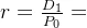 r = \frac{D_{1}}{P_{0}}+g