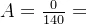 A=\frac{0}{140}+\frac{0.2}{150}+\frac{0.4}{160}+\frac{0.6}{170}+\frac{0.8}{180}+\frac{1}{190}