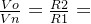 \frac{Vo}{Vn}=\frac{R2}{R1}+1