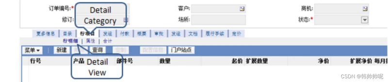 Detail Category和Detail View