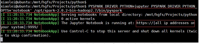 在Linux中启动Jupyter notebook