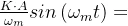 \frac{K\cdot A}{\omega _{m}}sin\left ( \omega _{m}t \right )