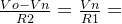 \frac{Vo-Vn}{R2}=\frac{Vn}{R1}