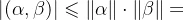 \left | \left ( \alpha ,\beta \right ) \right |\leqslant \left \| \alpha \right \|\cdot \left \| \beta \right \|