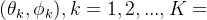 (\theta_k,\phi_k),k=1,2,...,K