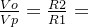 \frac{Vo}{Vp}=\frac{R2}{R1}+1