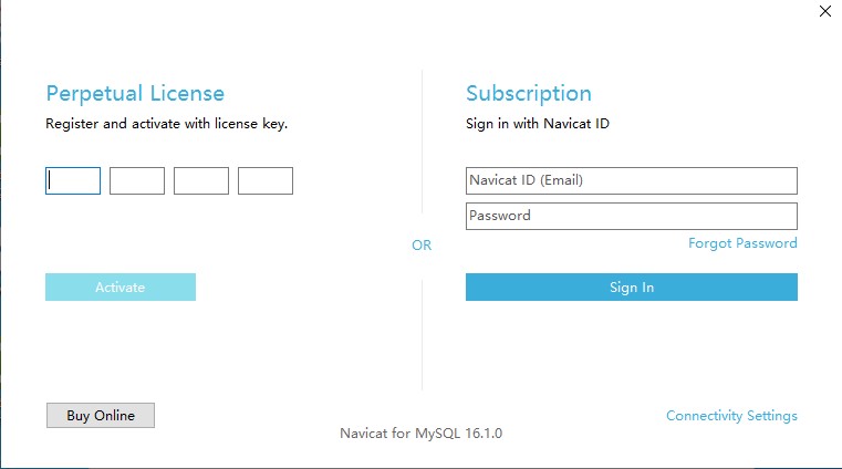 Navicat for MySQL激活